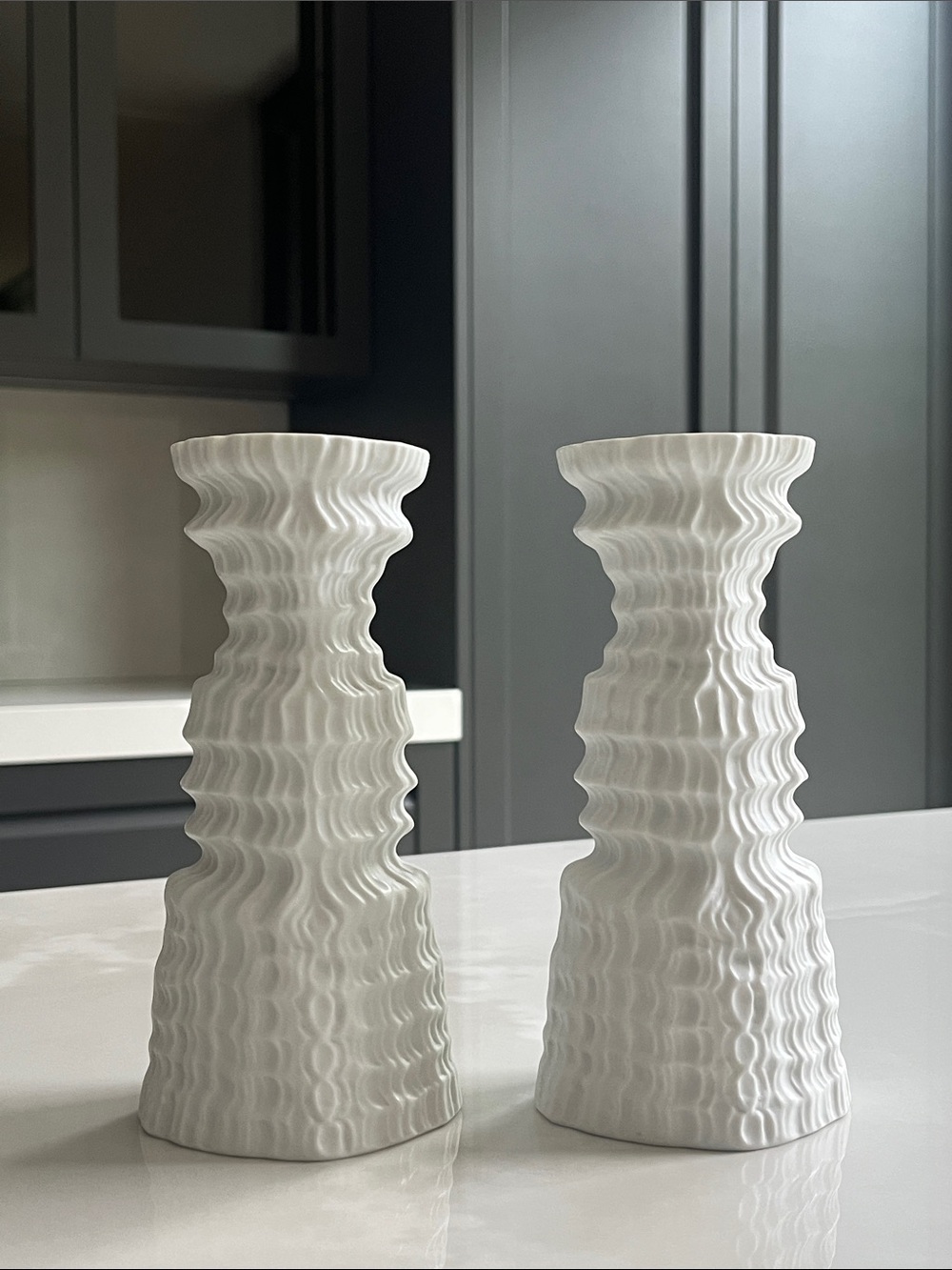 Martin Freyer for Rosenthal. Rosenthal “Kaskade” Candle Holders, Germany, 1970.